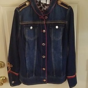 Chico's Military Denim Jacket